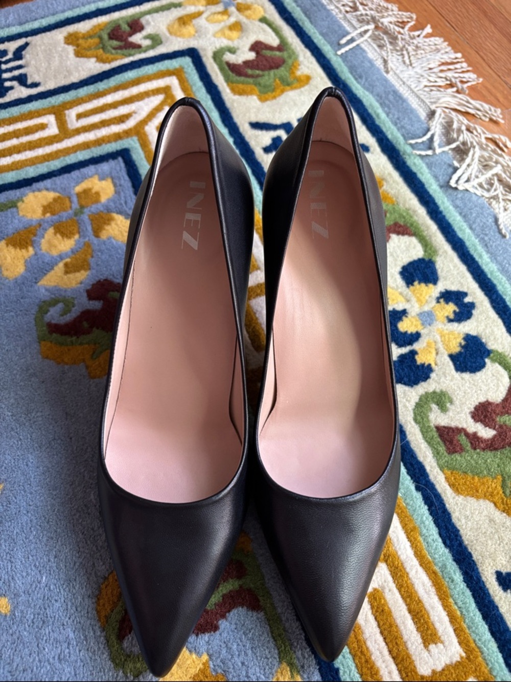 NEW Inez Lola Black Pointed-Toe Pumps Size 8 - Picture 5 of 6